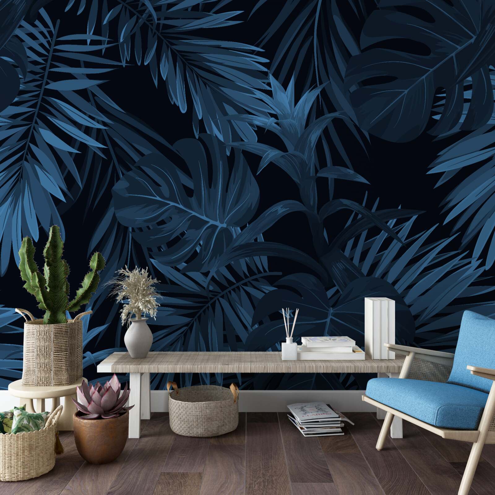 Fototapet pădurea tropicală sub acoperirea întunericului