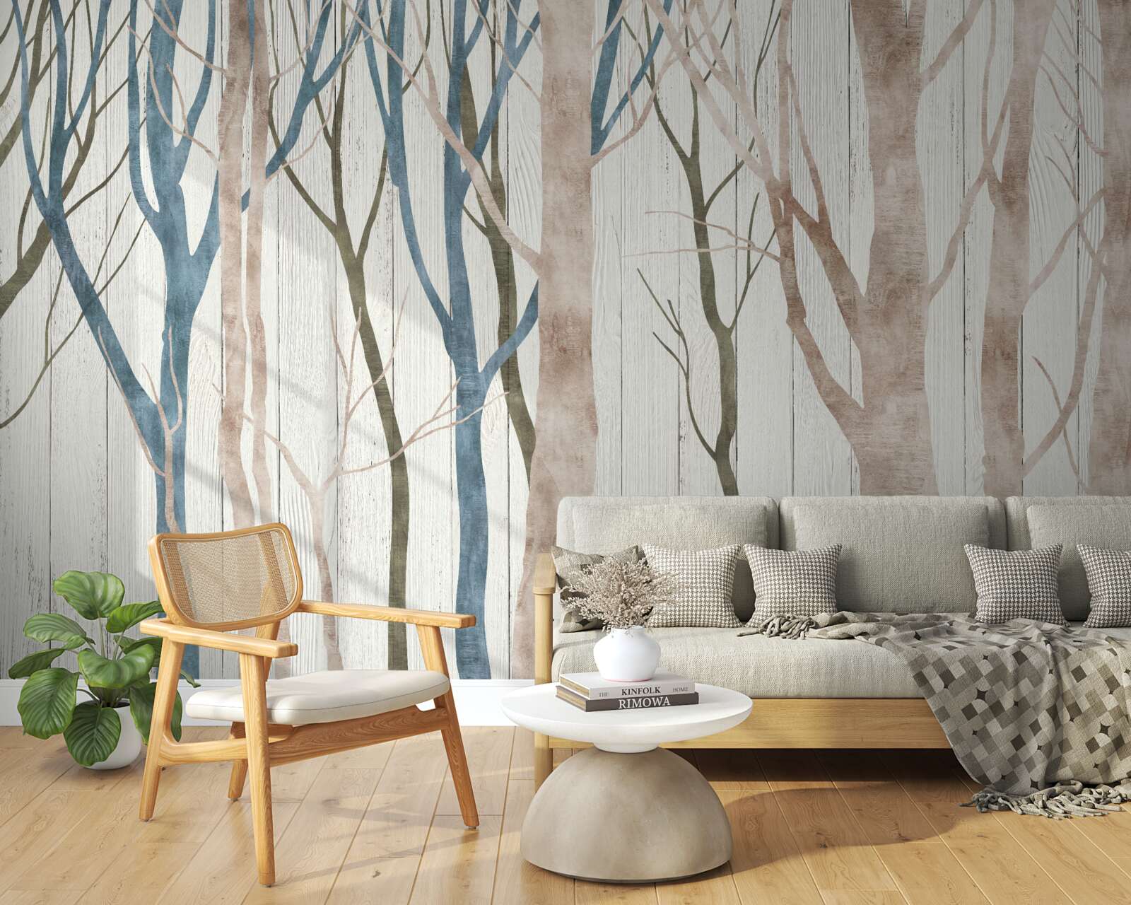 Fototapet imagine a unei păduri înclinate