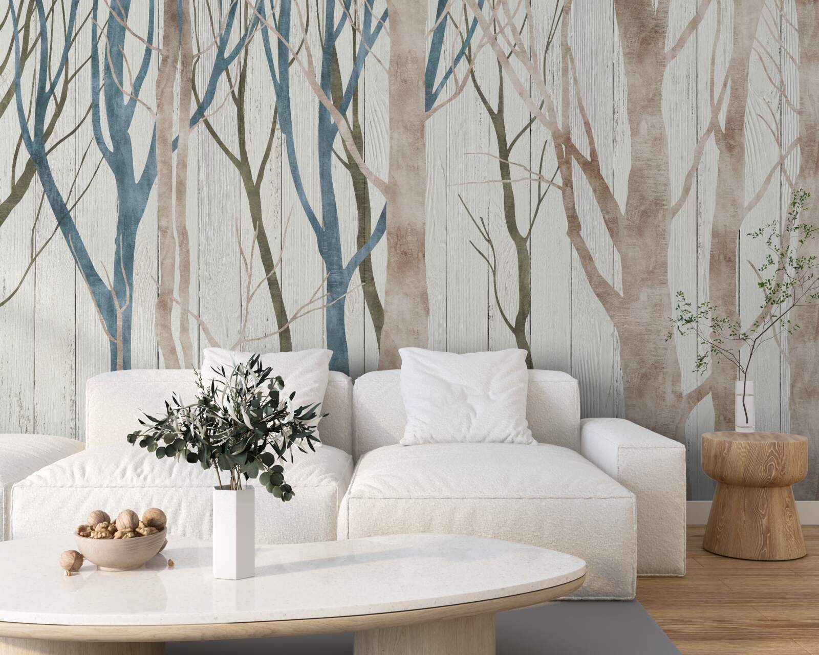 Fototapet imagine a unei păduri înclinate