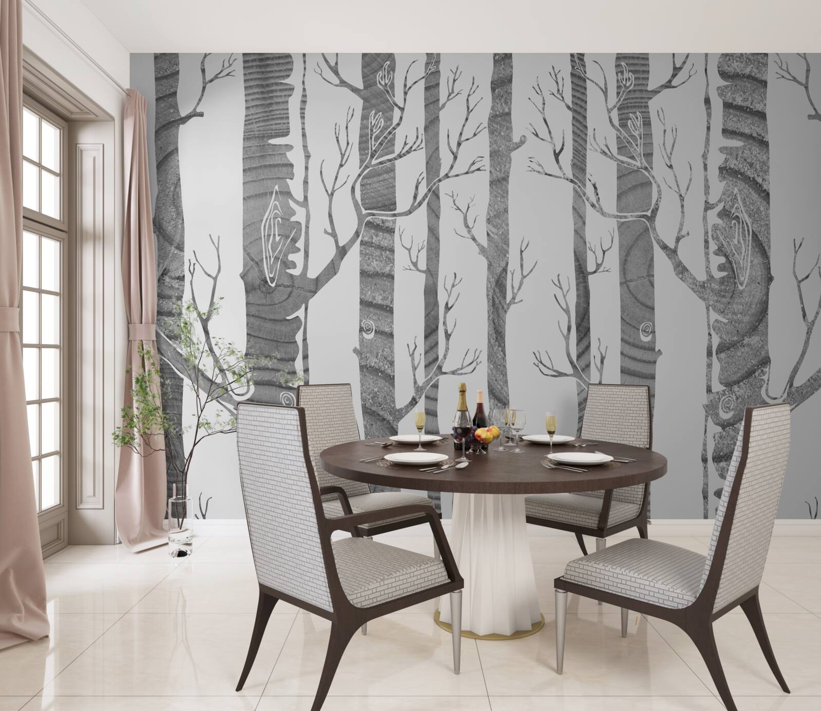 Fototapet Birch Grove neobișnuit