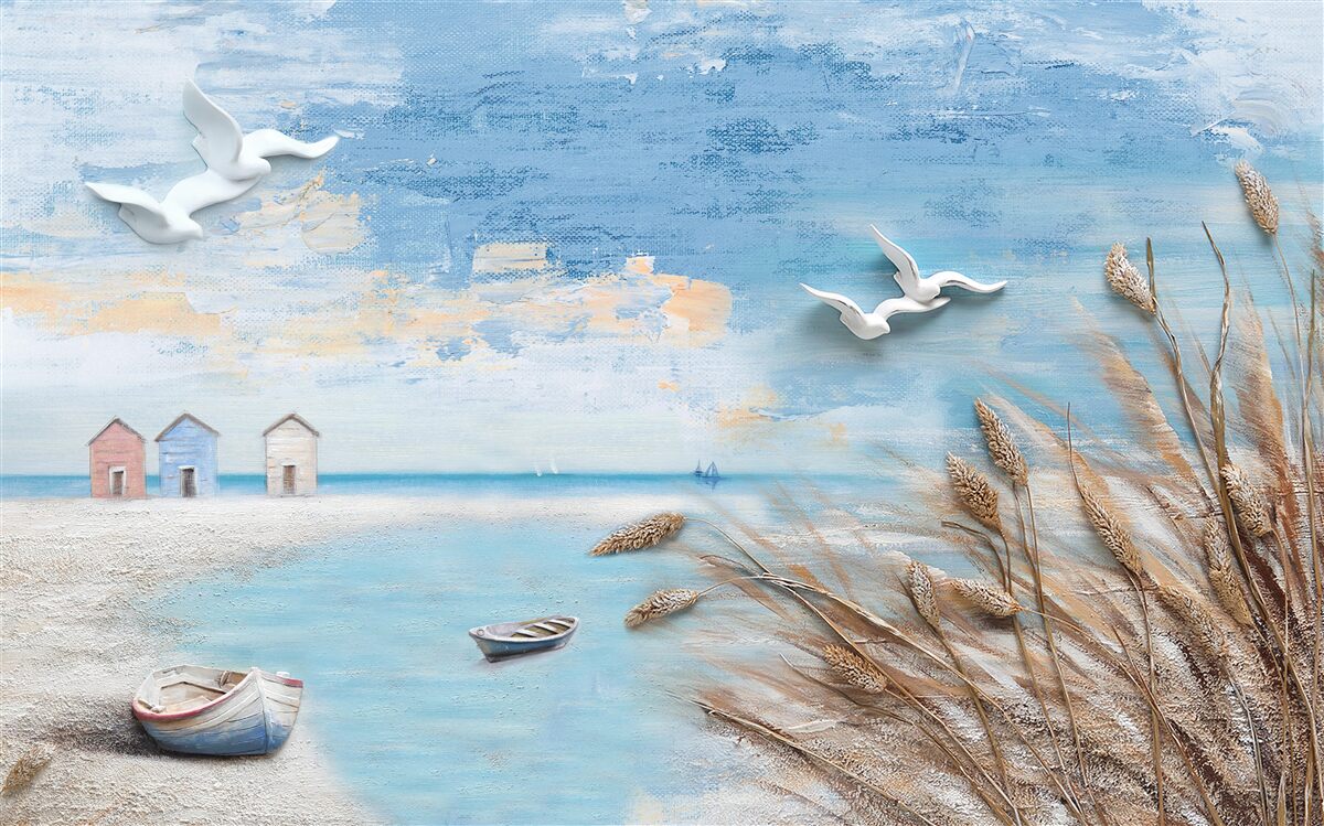 Fototapet coastă în sezonul de toamnă