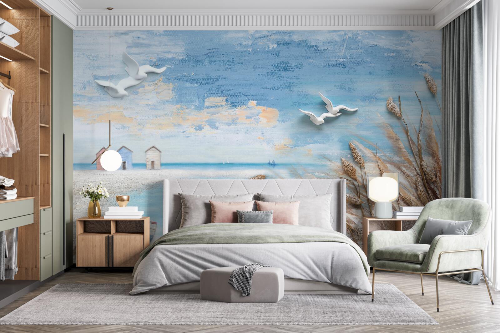 Fototapet coastă în sezonul de toamnă