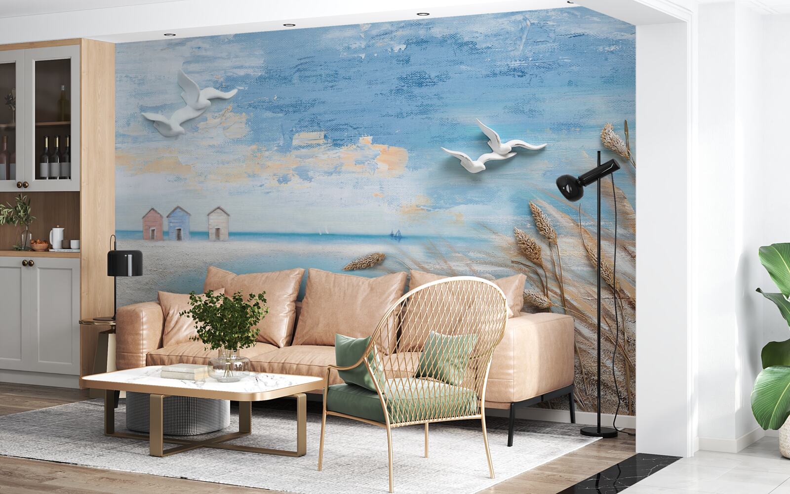 Fototapet coastă în sezonul de toamnă