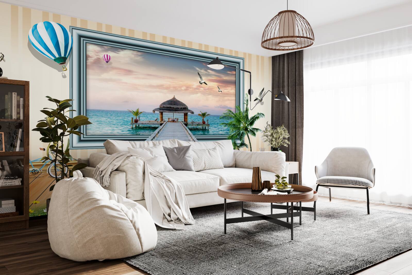 Fototapet pictura cu un doc de mare