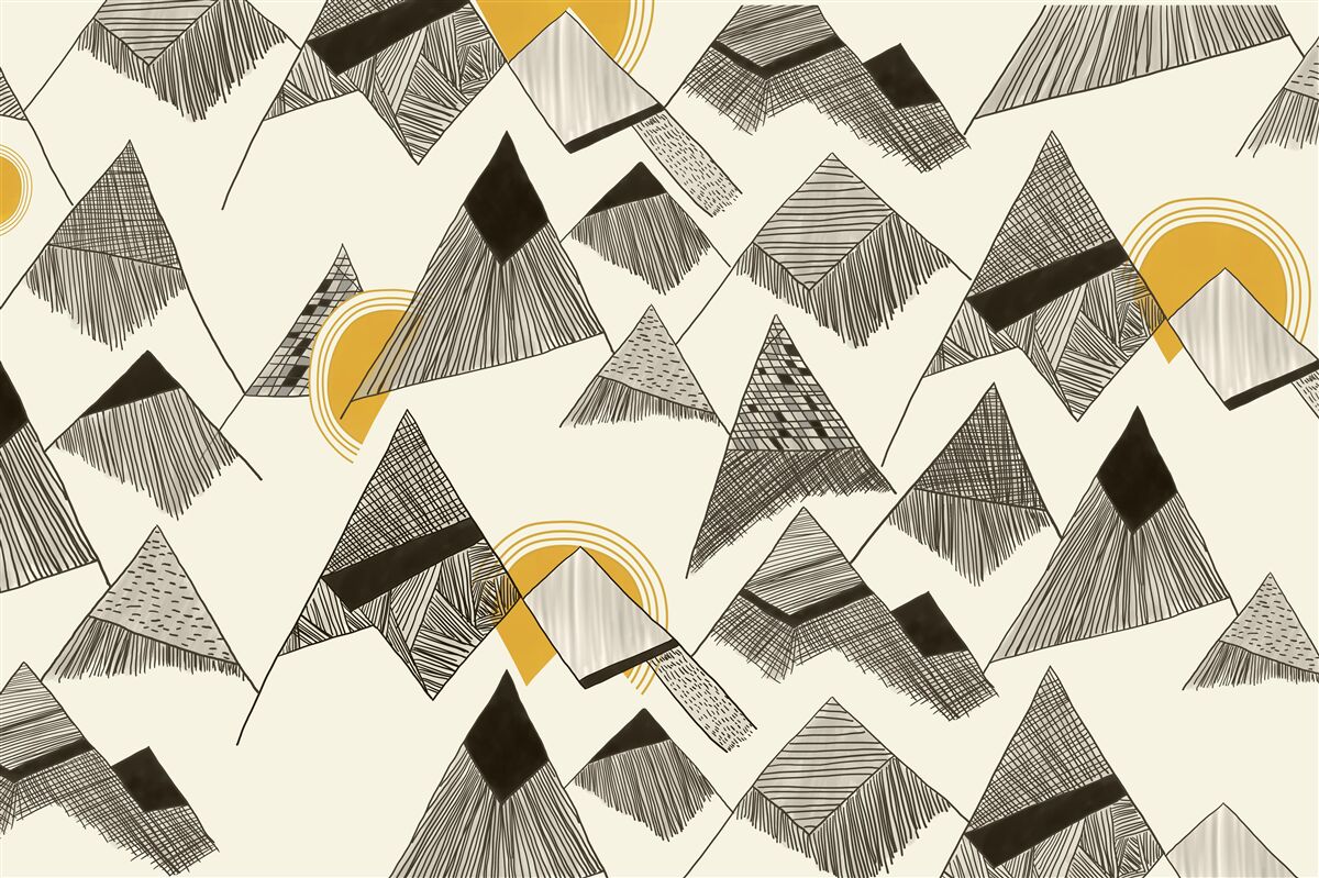 Fototapet vârfuri ascuțite și vârfuri de munte