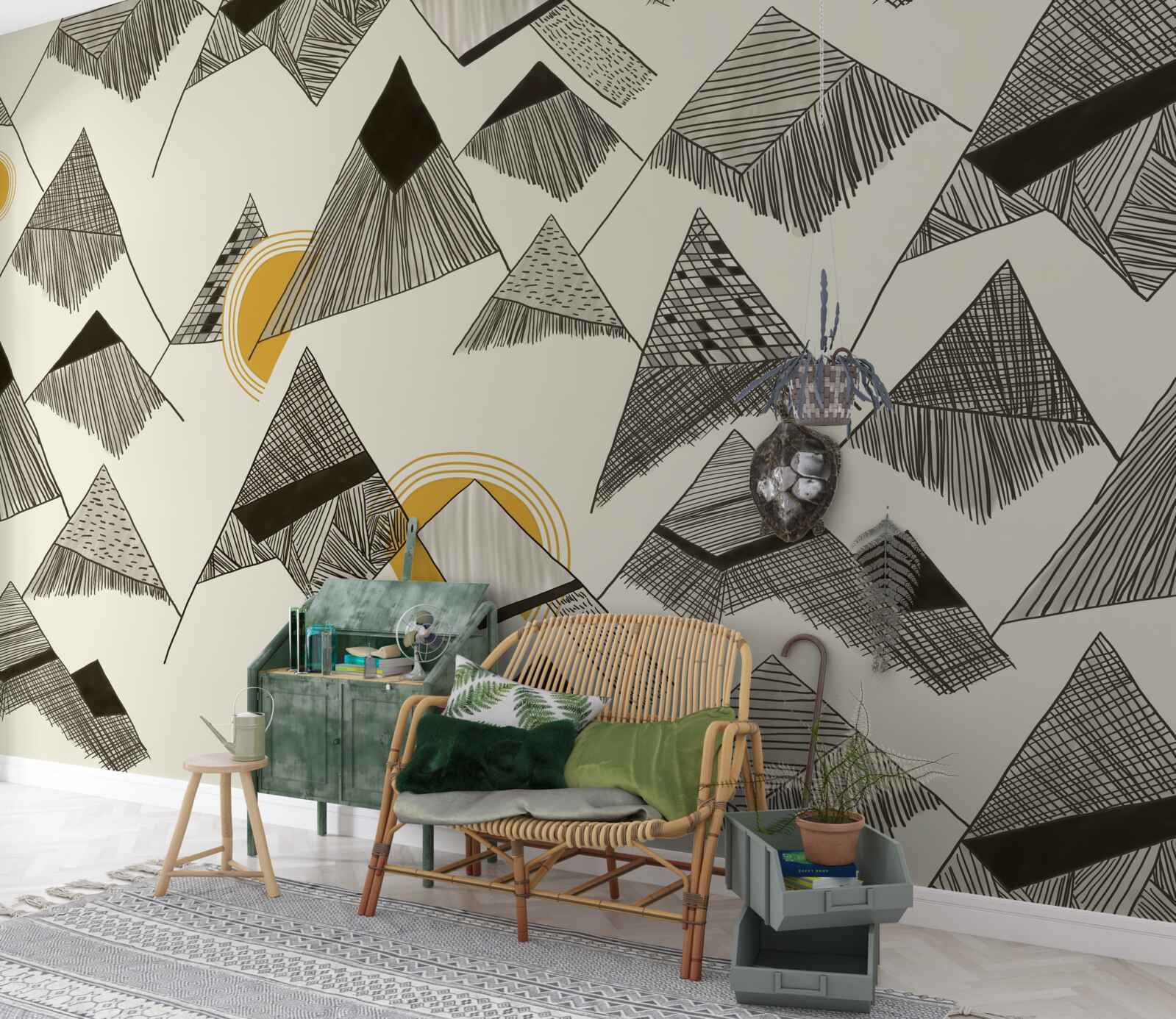 Fototapet vârfuri ascuțite și vârfuri de munte