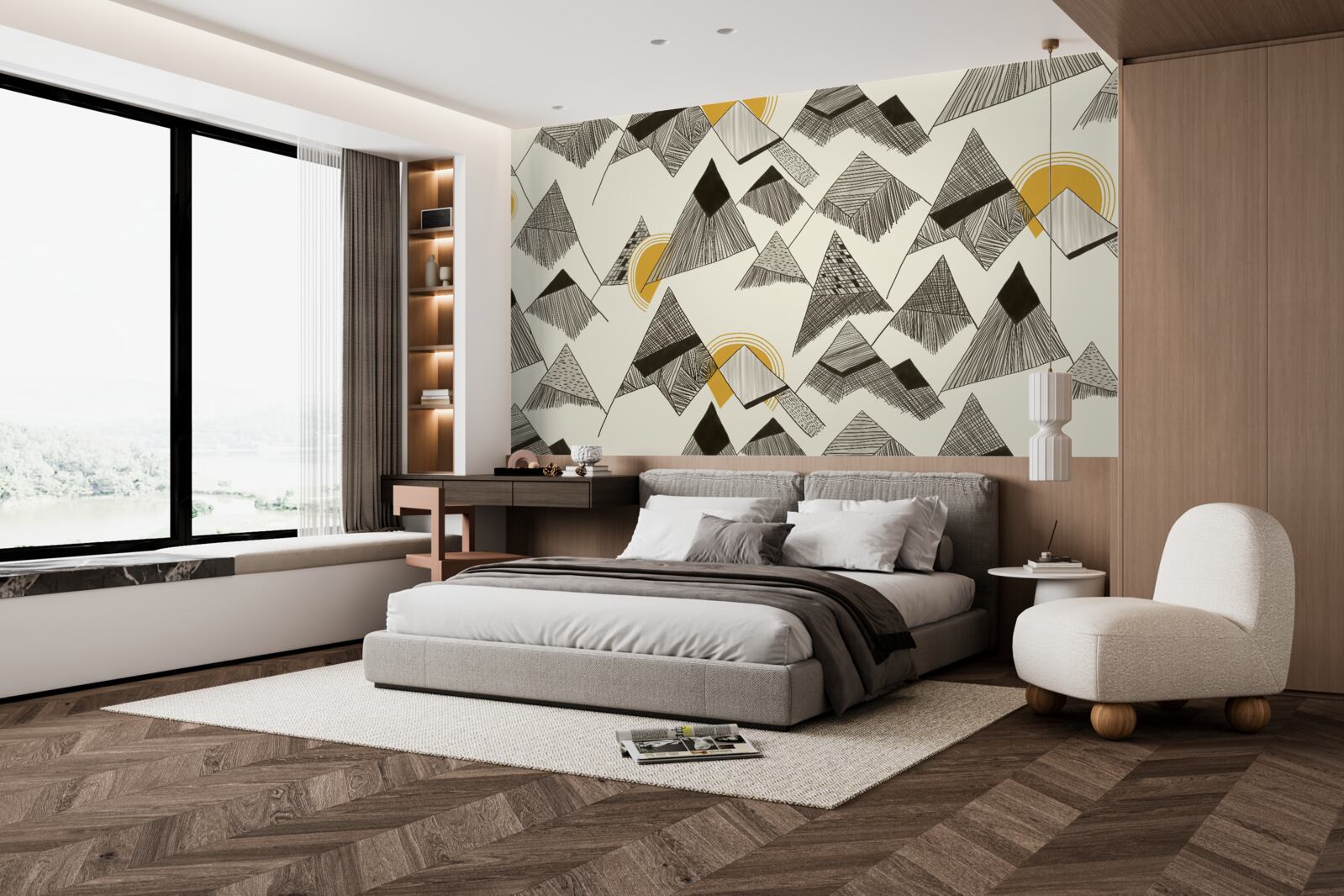 Fototapet vârfuri ascuțite și vârfuri de munte