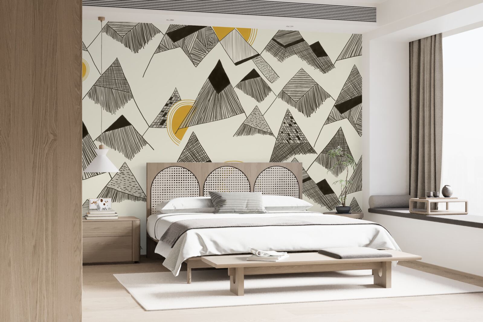 Fototapet vârfuri ascuțite și vârfuri de munte