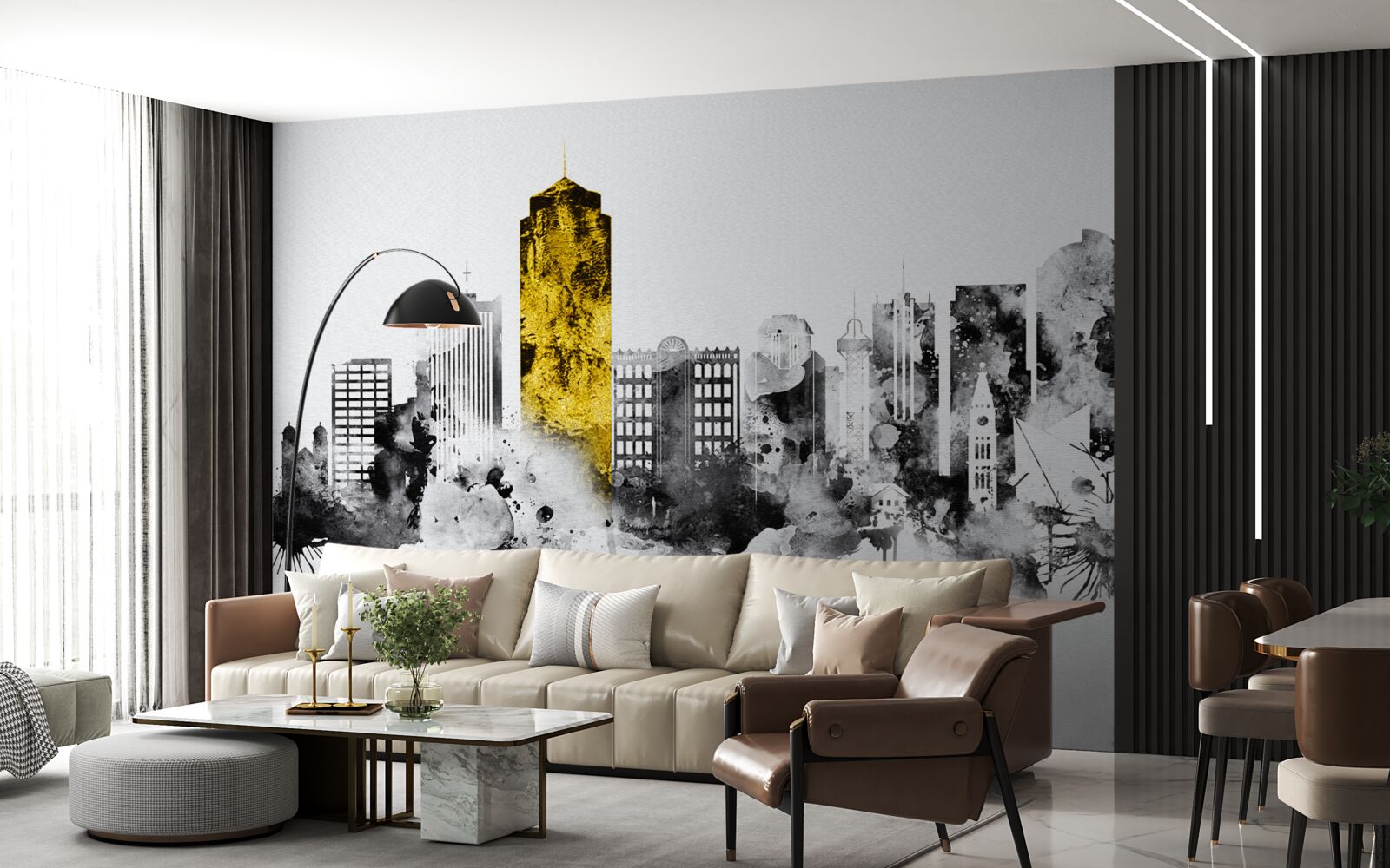 Fototapet orașul în abstract