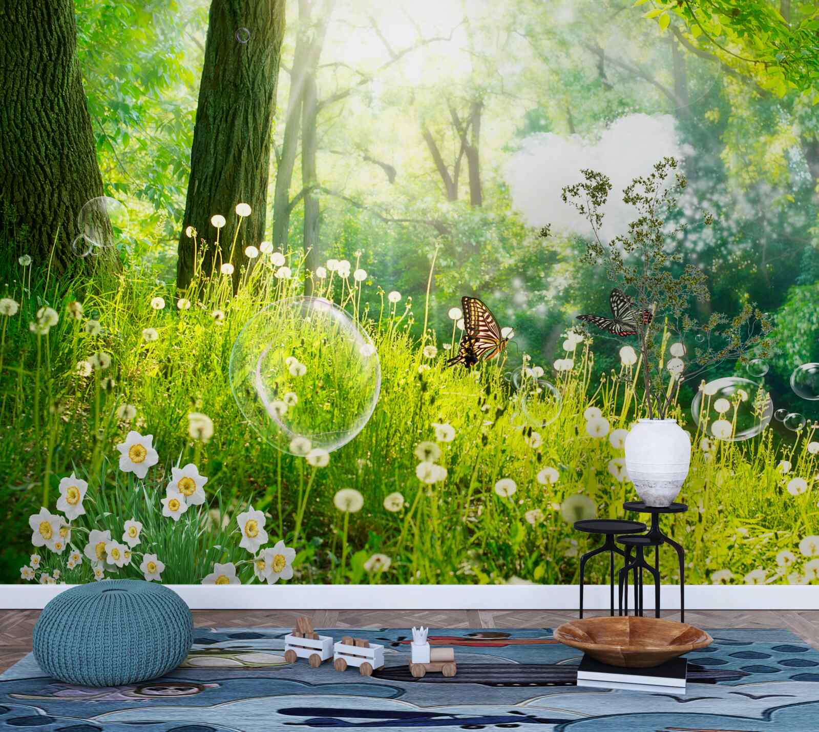 Fototapet Molii pe o pajiște verde