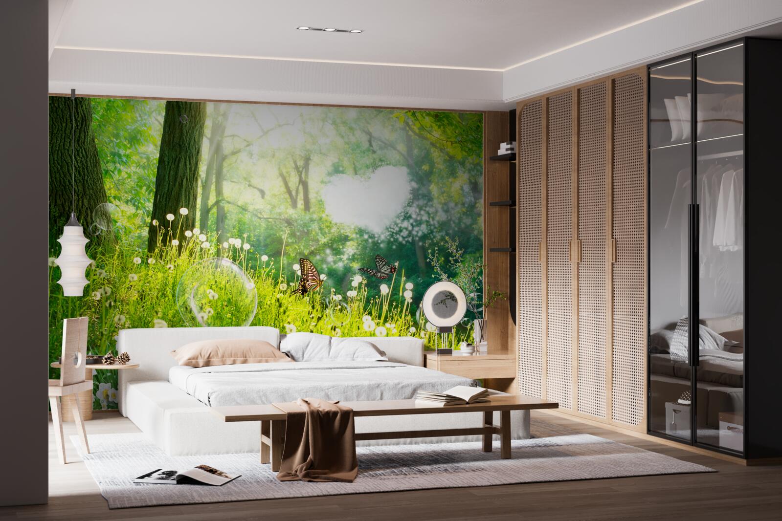 Fototapet Molii pe o pajiște verde