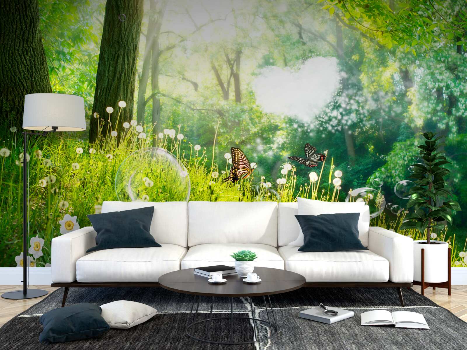 Fototapet Molii pe o pajiște verde