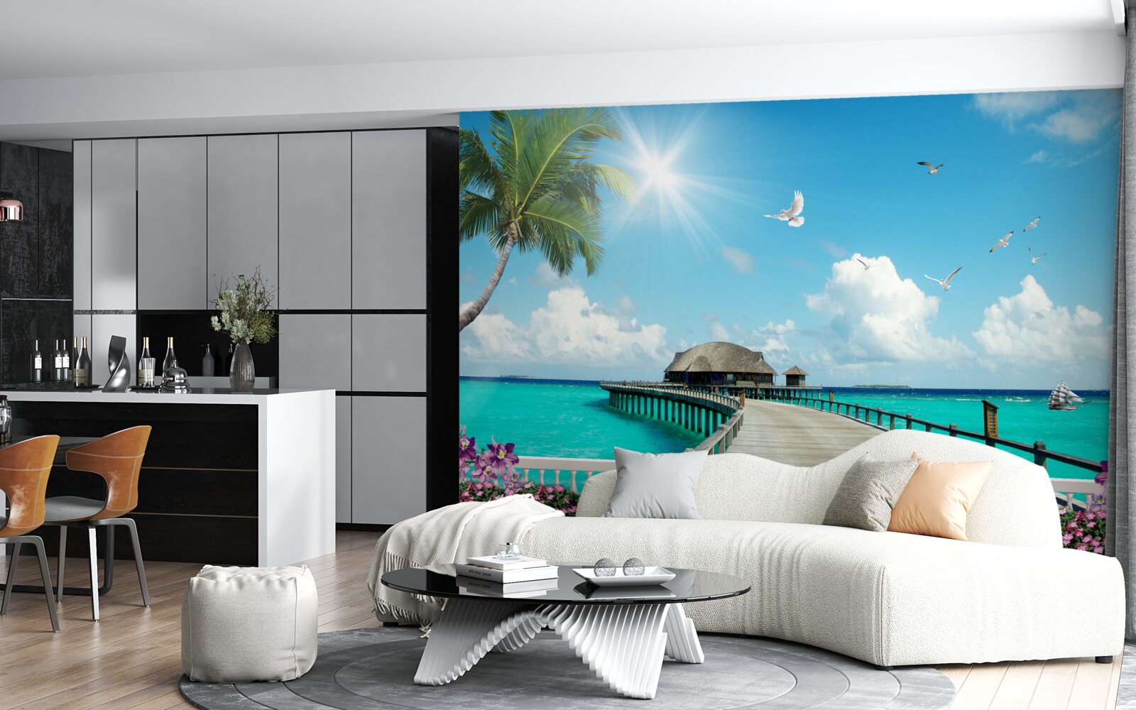 Fototapet chei care duce la golf