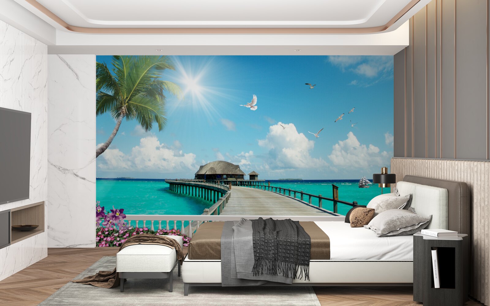 Fototapet chei care duce la golf