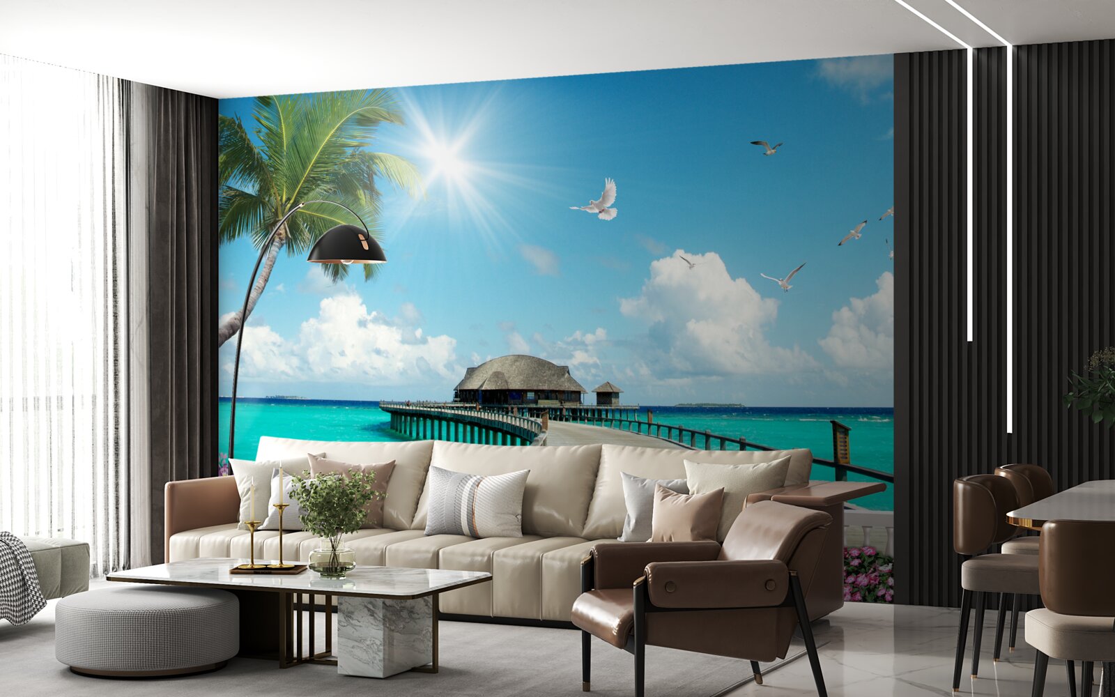 Fototapet chei care duce la golf