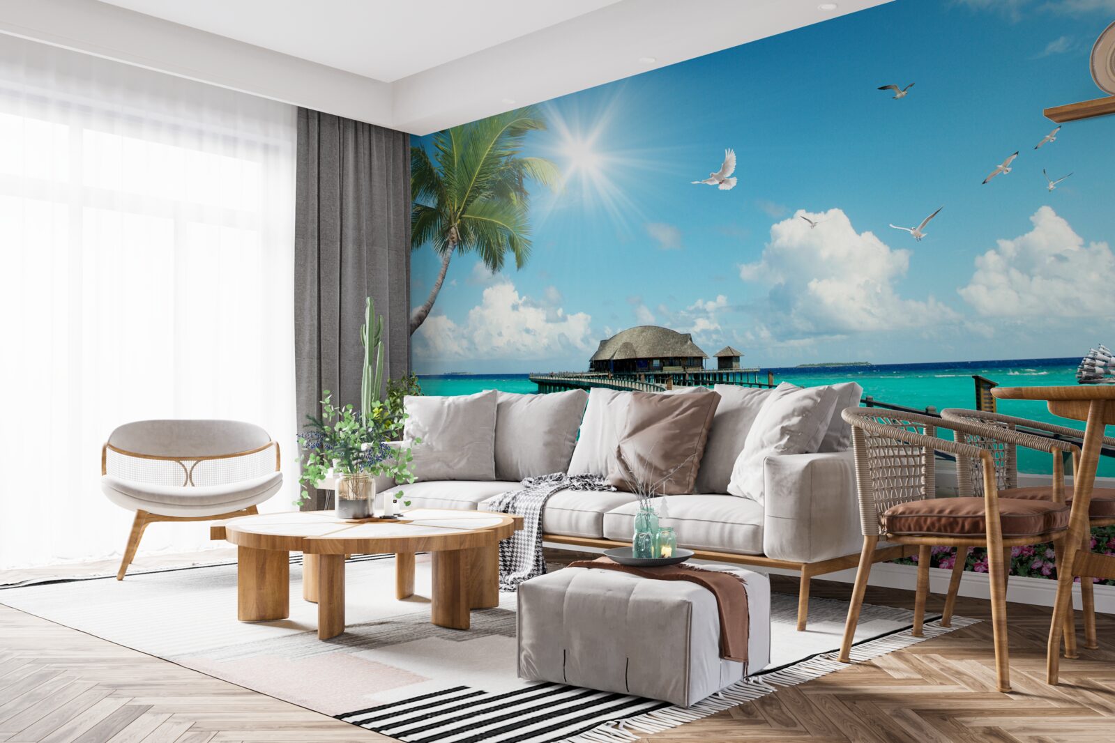 Fototapet chei care duce la golf