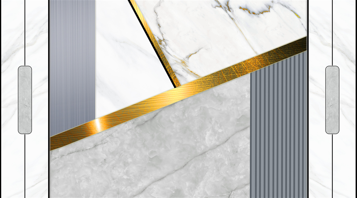 Fototapet îmbinări aurii pe linii verticale