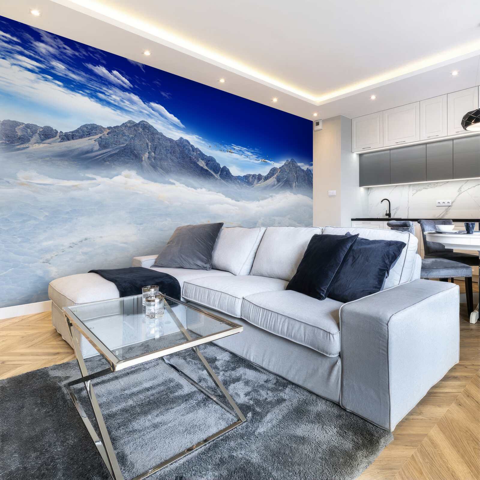 Fototapet voal fermecător de ceață de munte