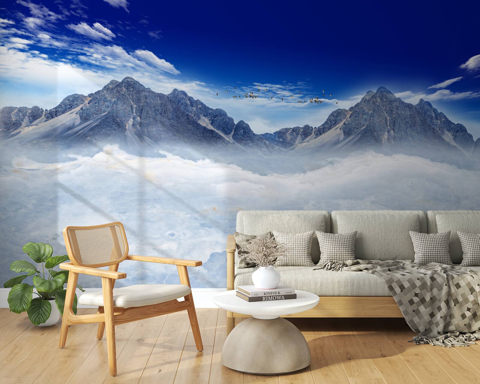 Fototapet voal fermecător de ceață de munte