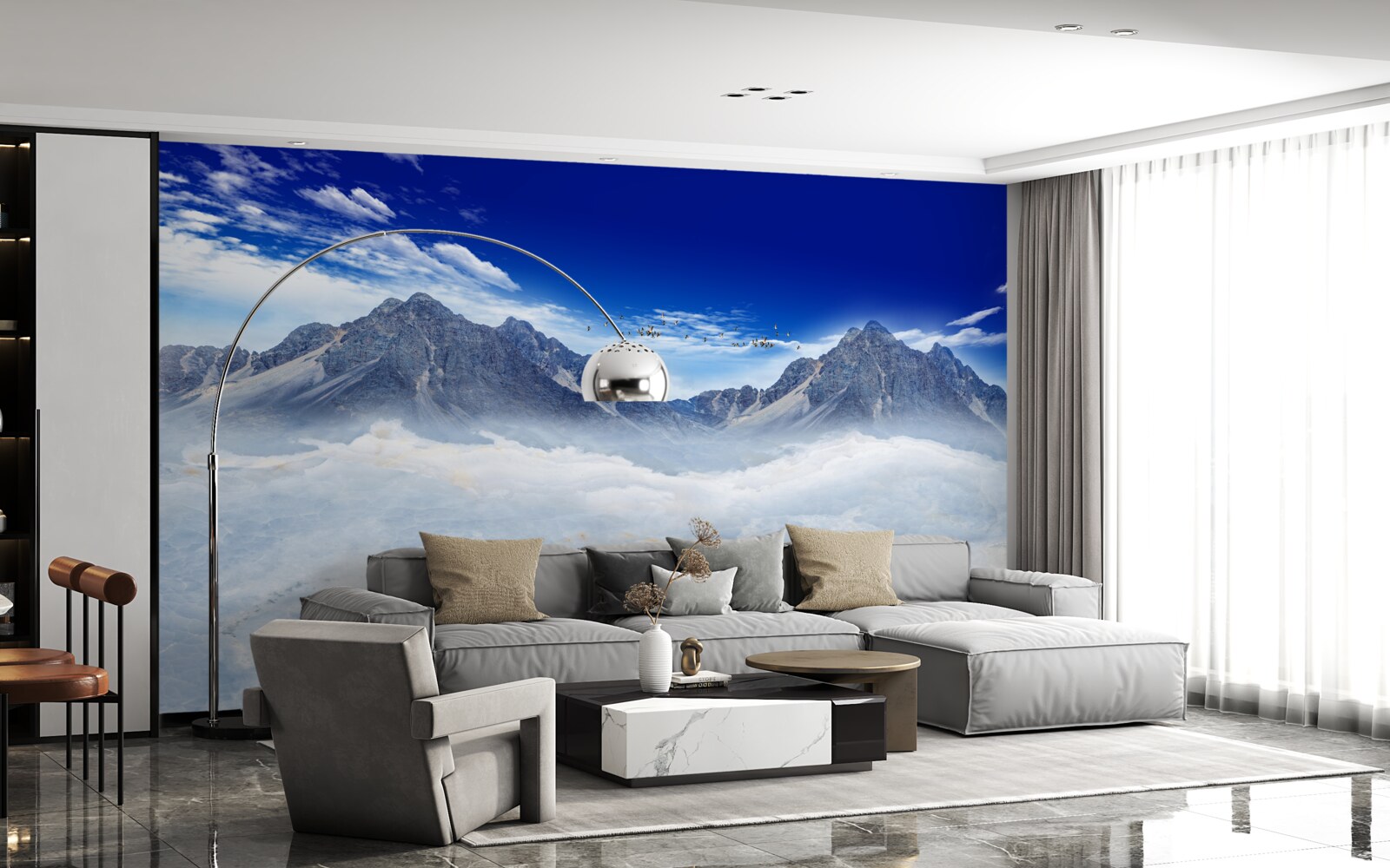 Fototapet voal fermecător de ceață de munte