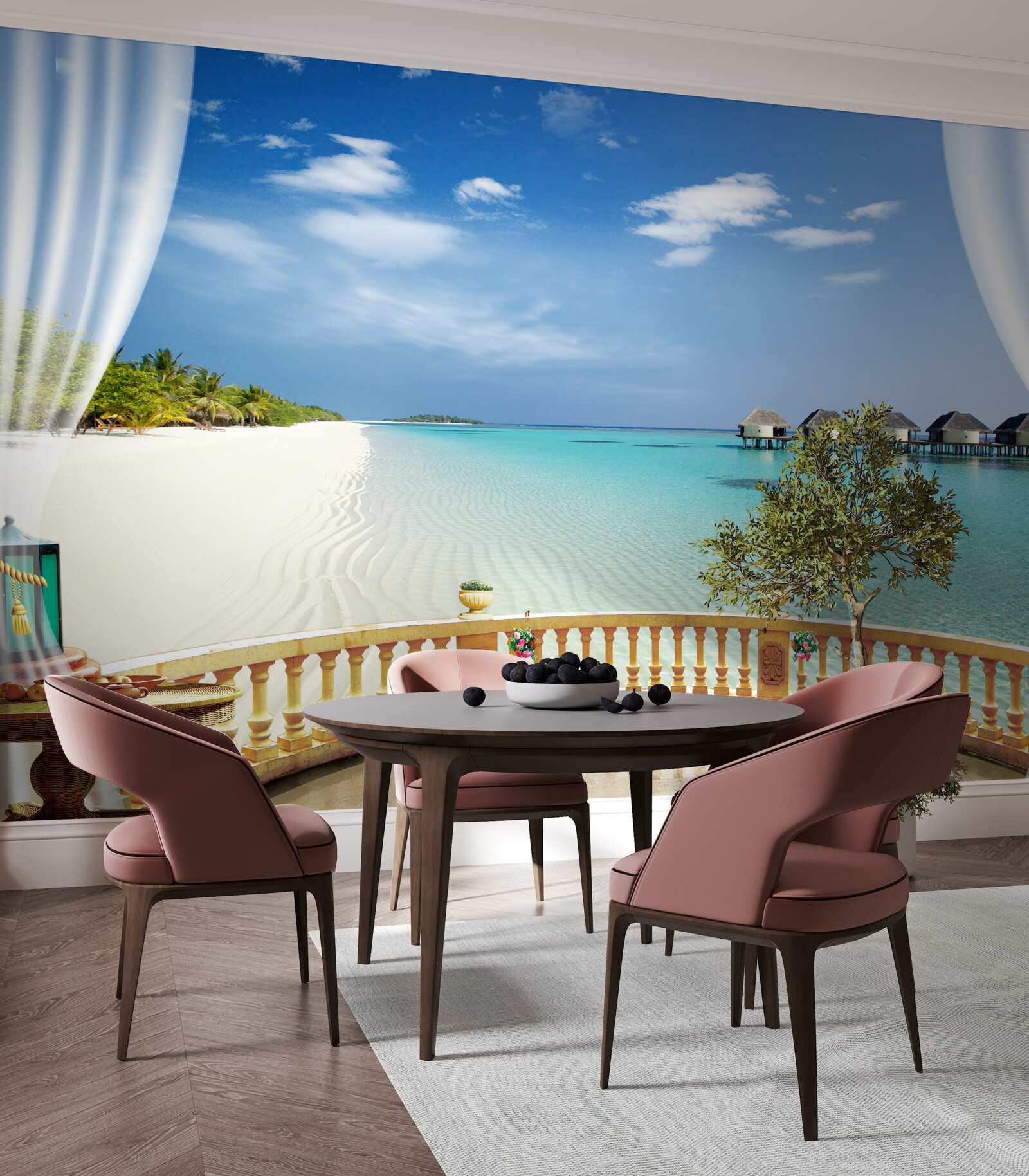 Fototapet vedere la ocean din verandă