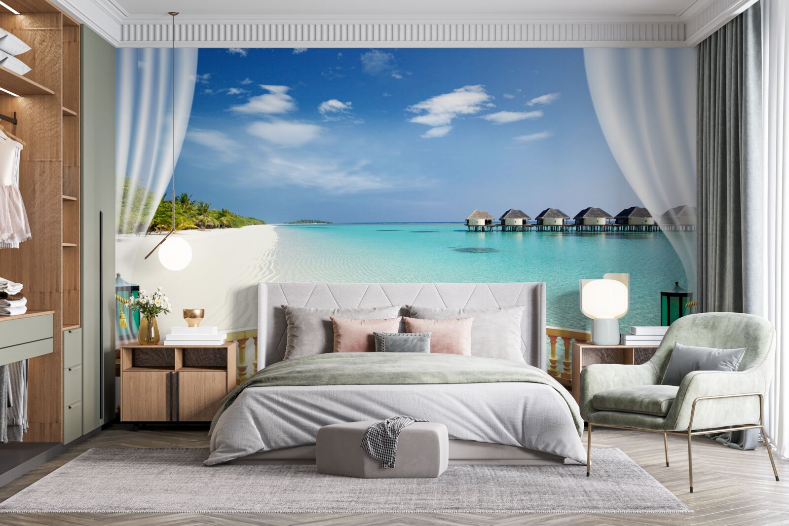 Fototapet vedere la ocean din verandă