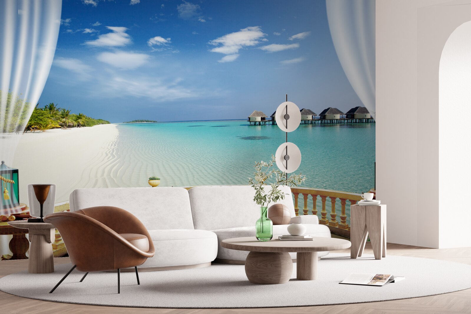 Fototapet vedere la ocean din verandă