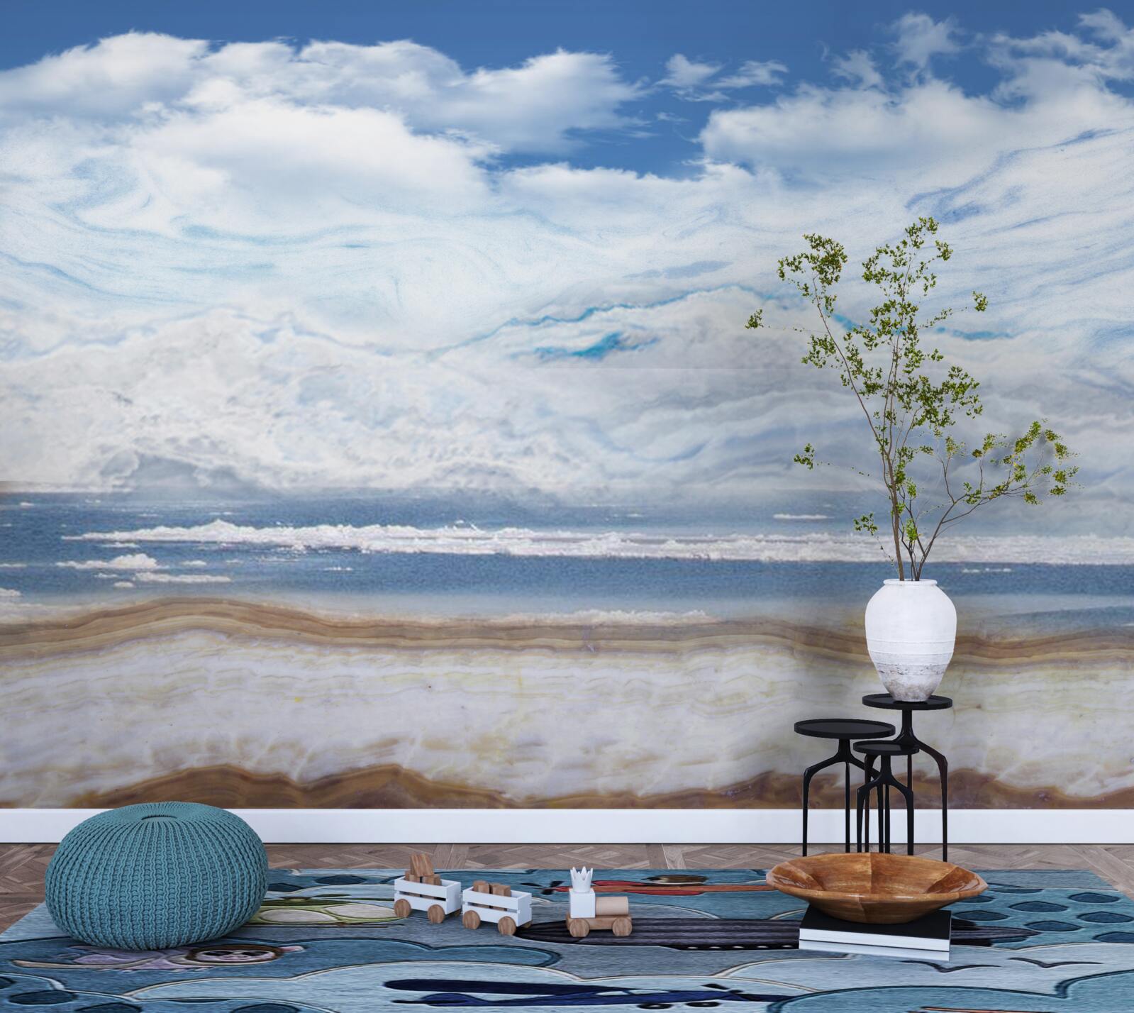 Fototapet plajă nisipoasă și mare calmă