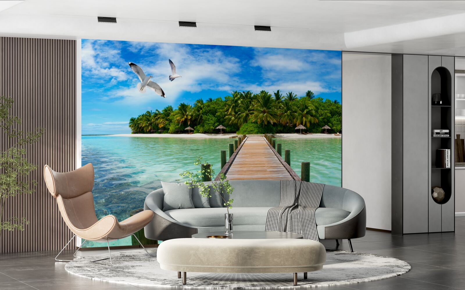 Fototapet drumul spre insula tropicală