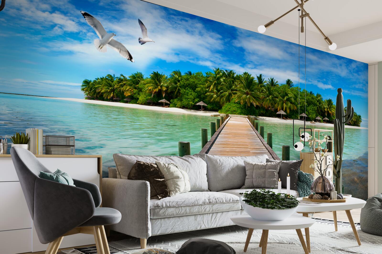 Fototapet drumul spre insula tropicală