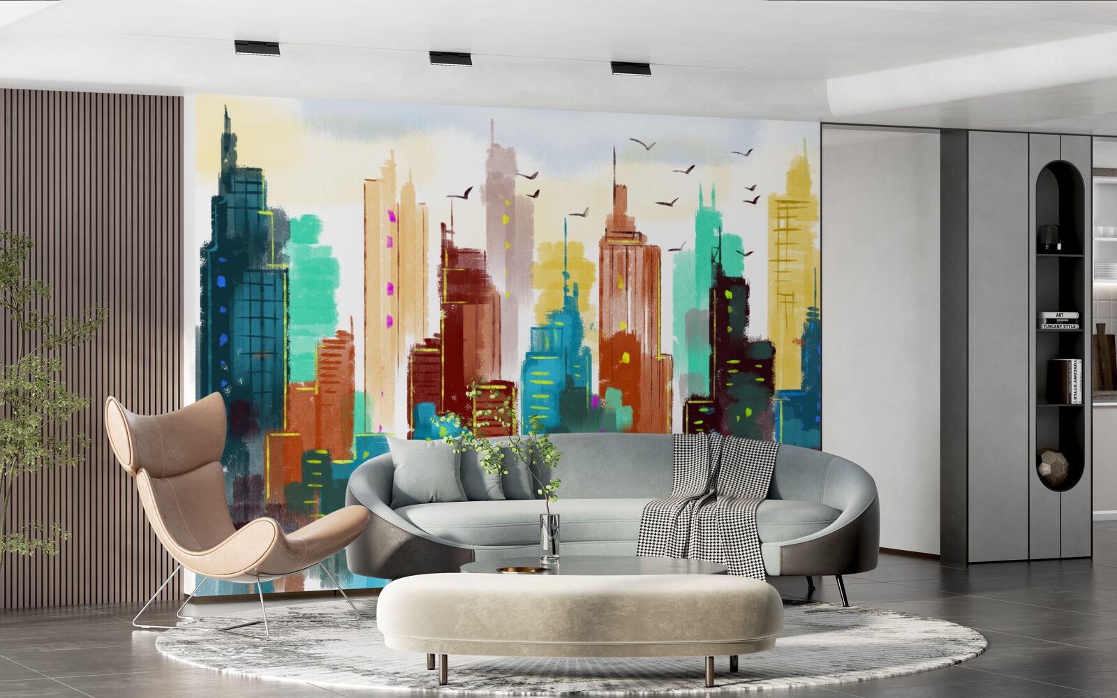 Fototapet reprezentare abstractă a orașului modern