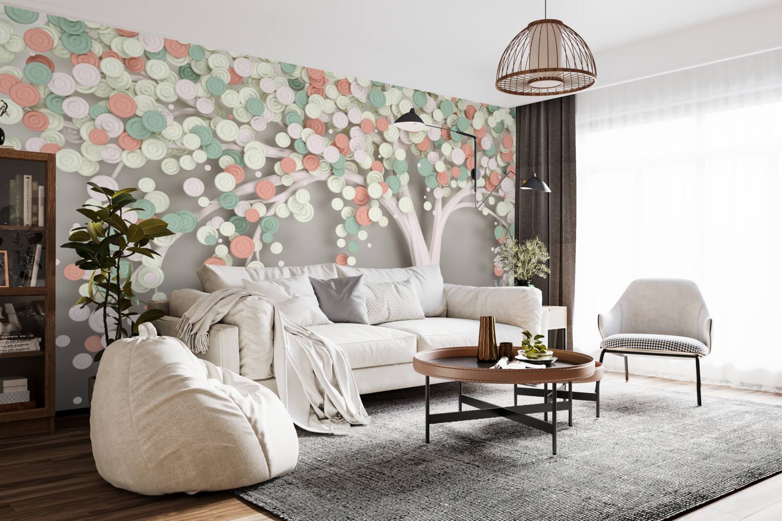 Fototapet frunze pe un copac toamna