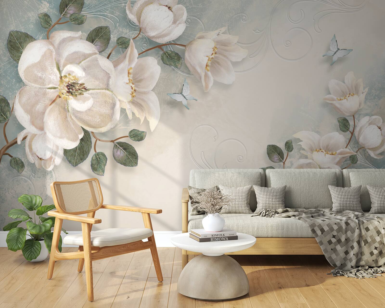 Fototapet Petale albe ca zăpada de tandrețe