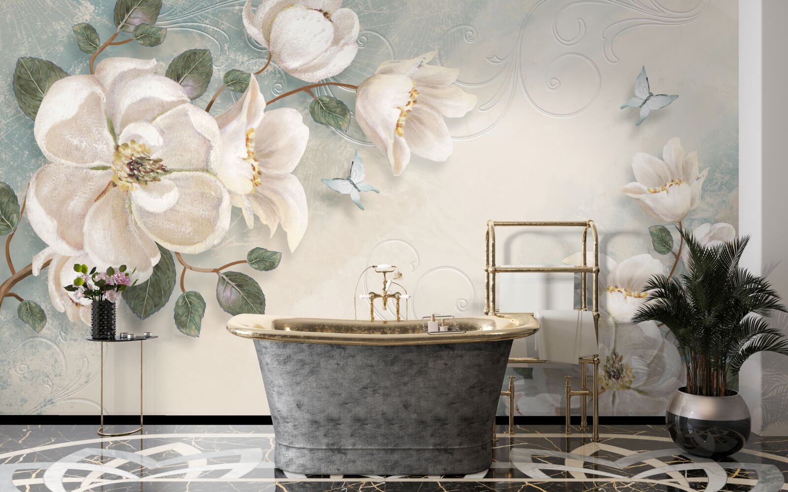 Fototapet Petale albe ca zăpada de tandrețe