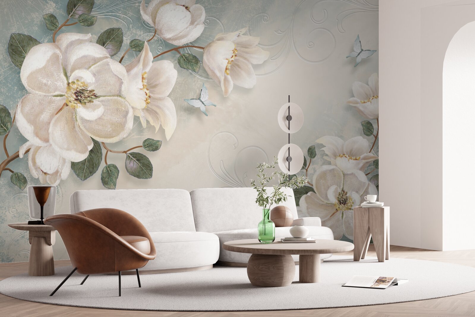 Fototapet Petale albe ca zăpada de tandrețe