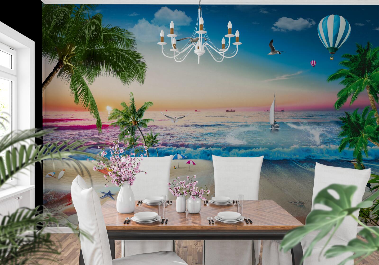 Fototapet pictură marină cu val