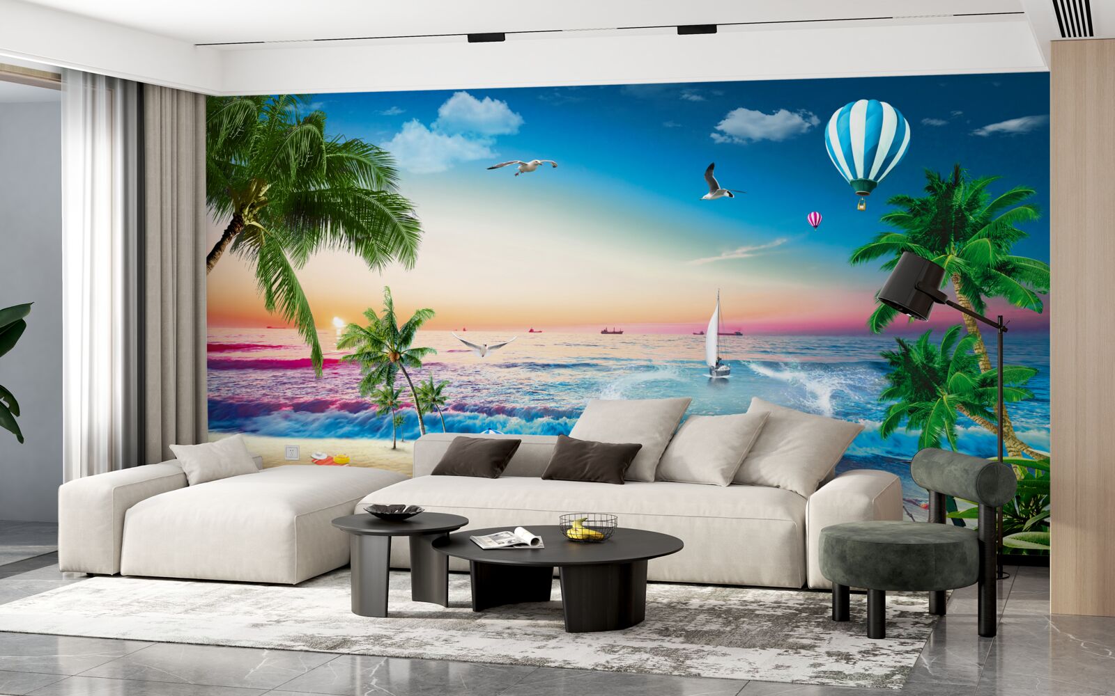 Fototapet pictură marină cu val