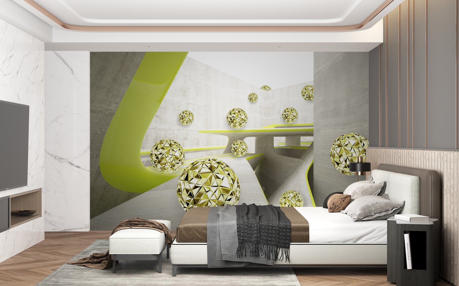 Fototapet bilele de aur se rostogolesc în jos