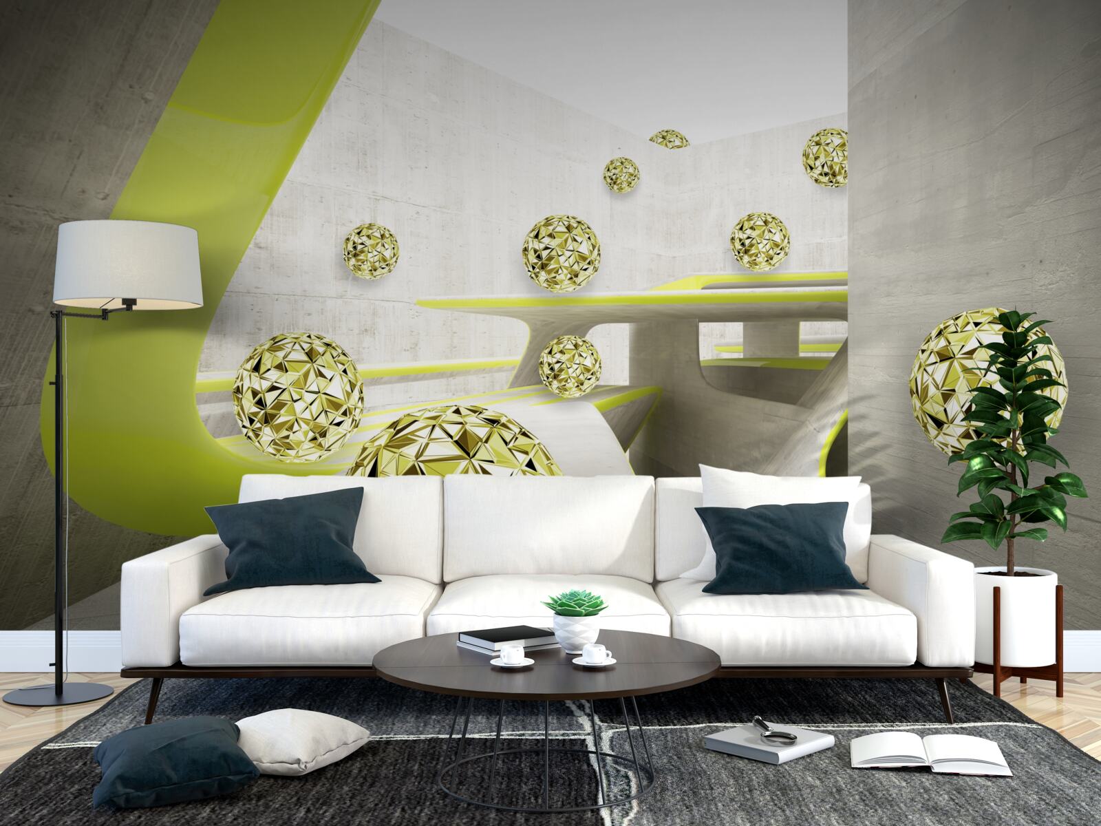 Fototapet bilele de aur se rostogolesc în jos