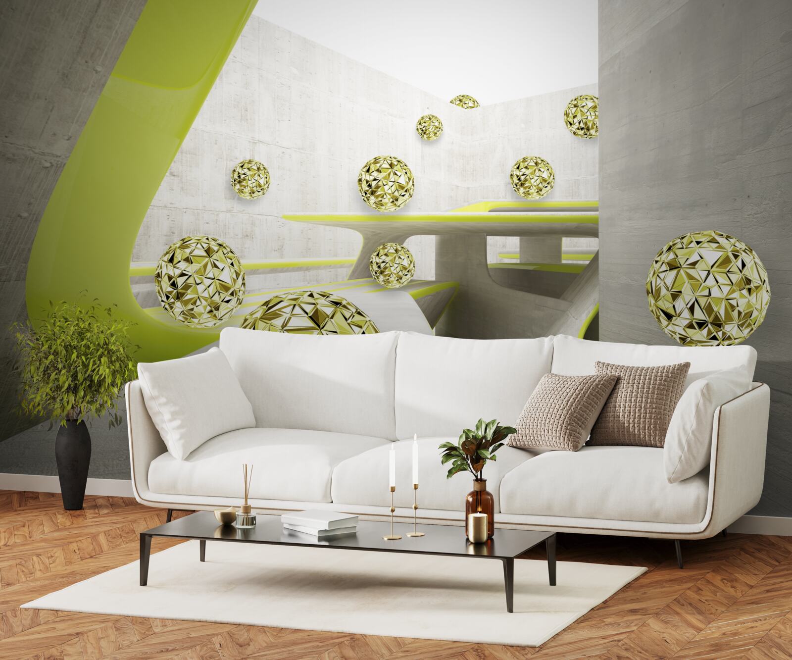 Fototapet bilele de aur se rostogolesc în jos