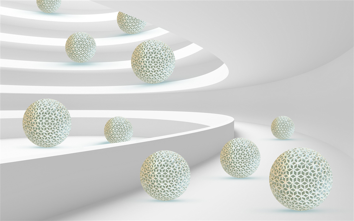 Fototapet bilele cad în jos în piste circulare