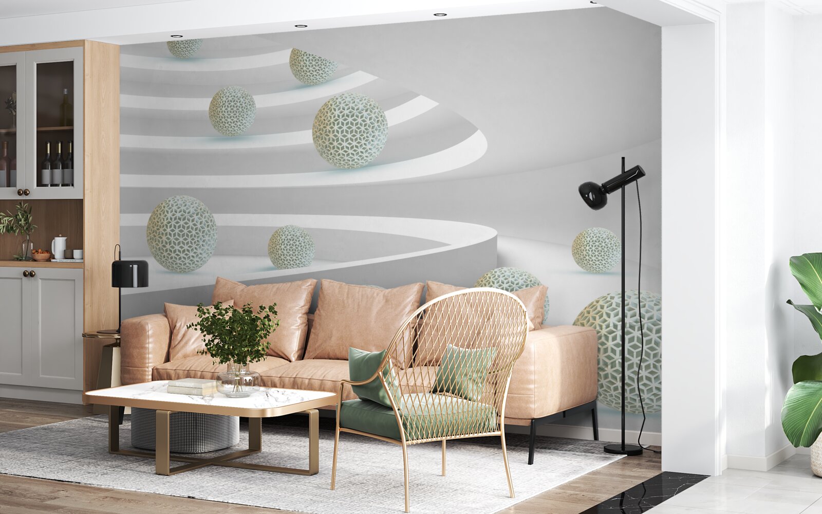 Fototapet bilele cad în jos în piste circulare