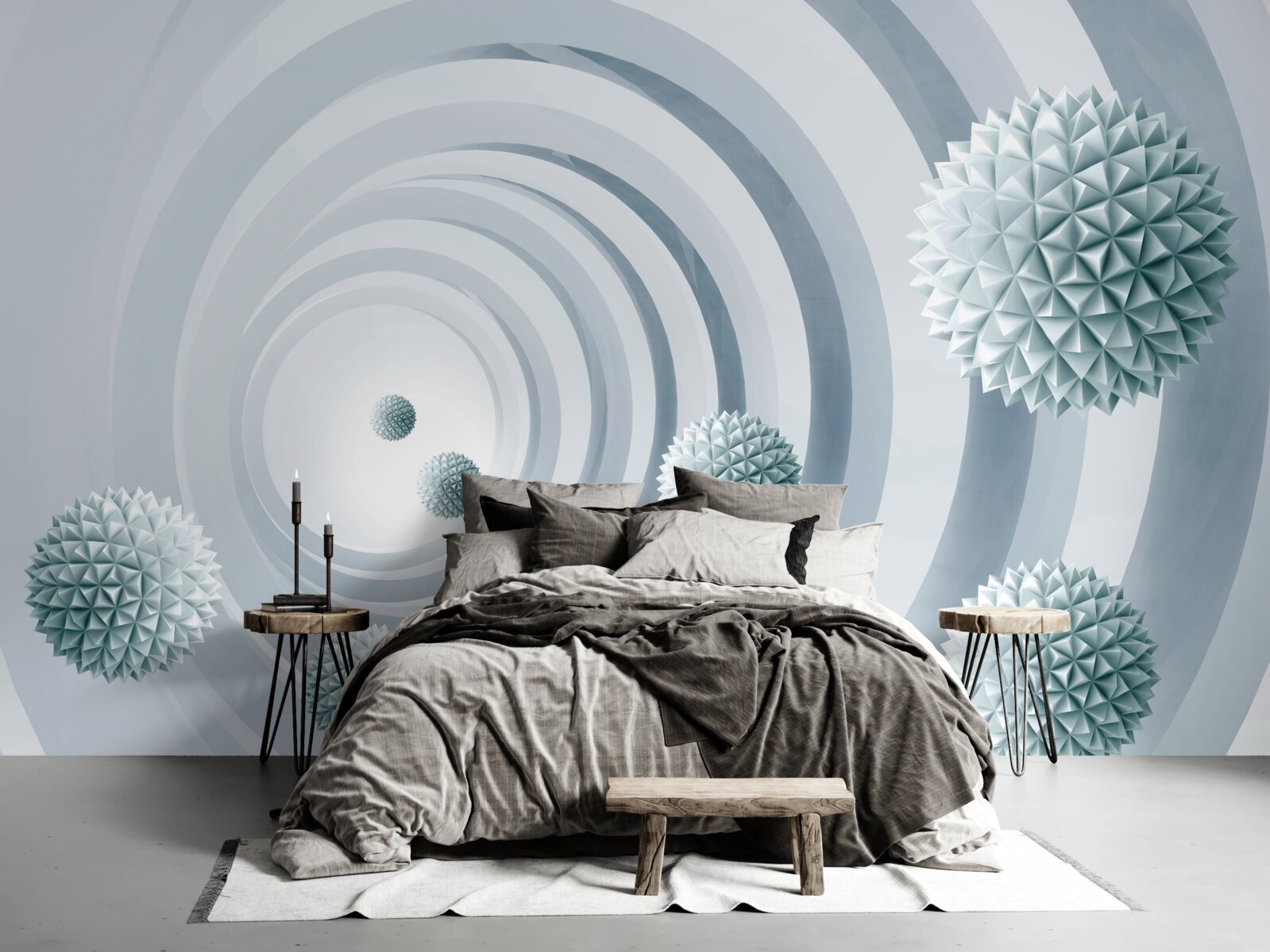 Fototapet gloanțele dispar într-un pasaj circular