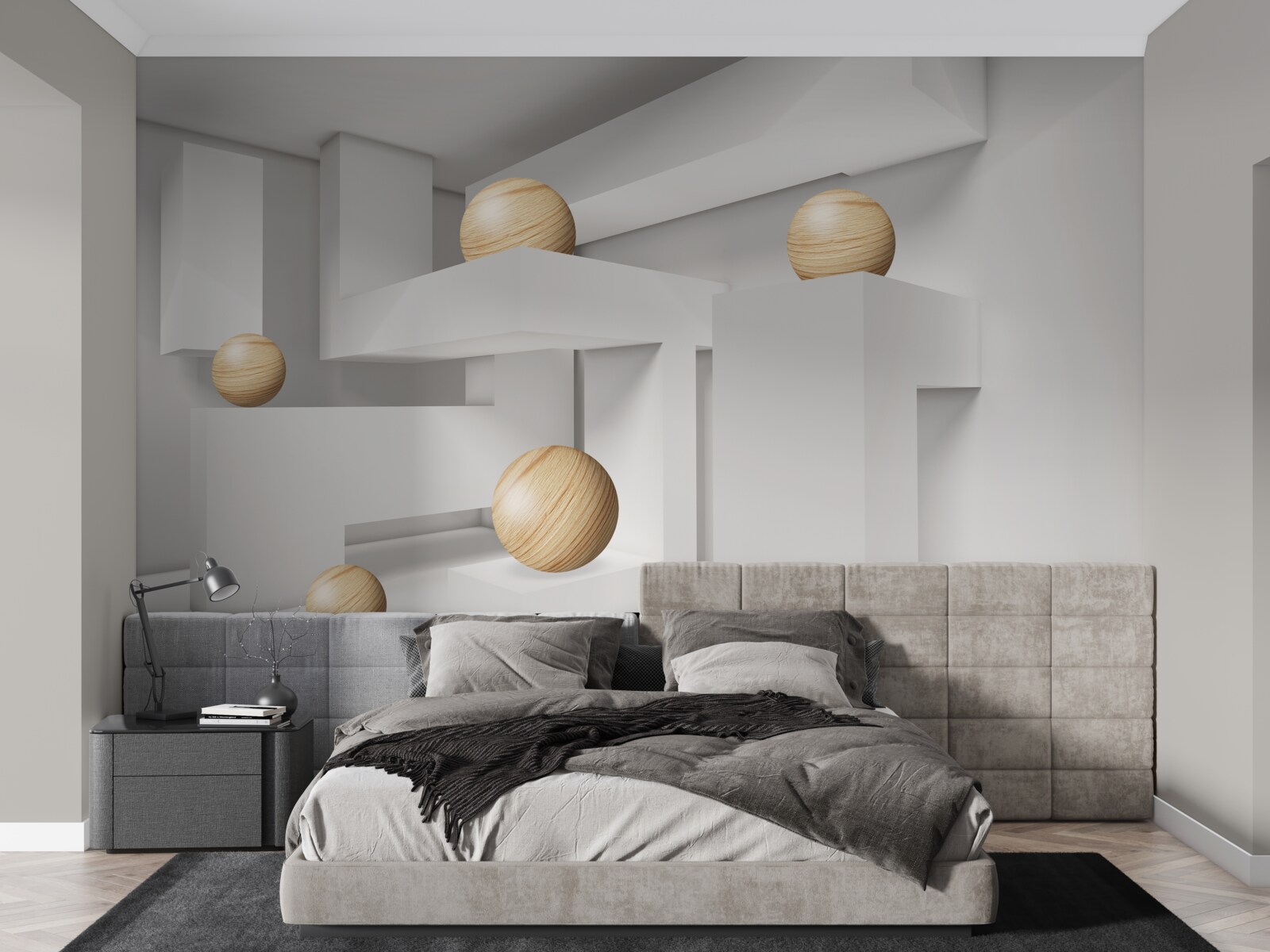 Fototapet bile de aur pe plinte