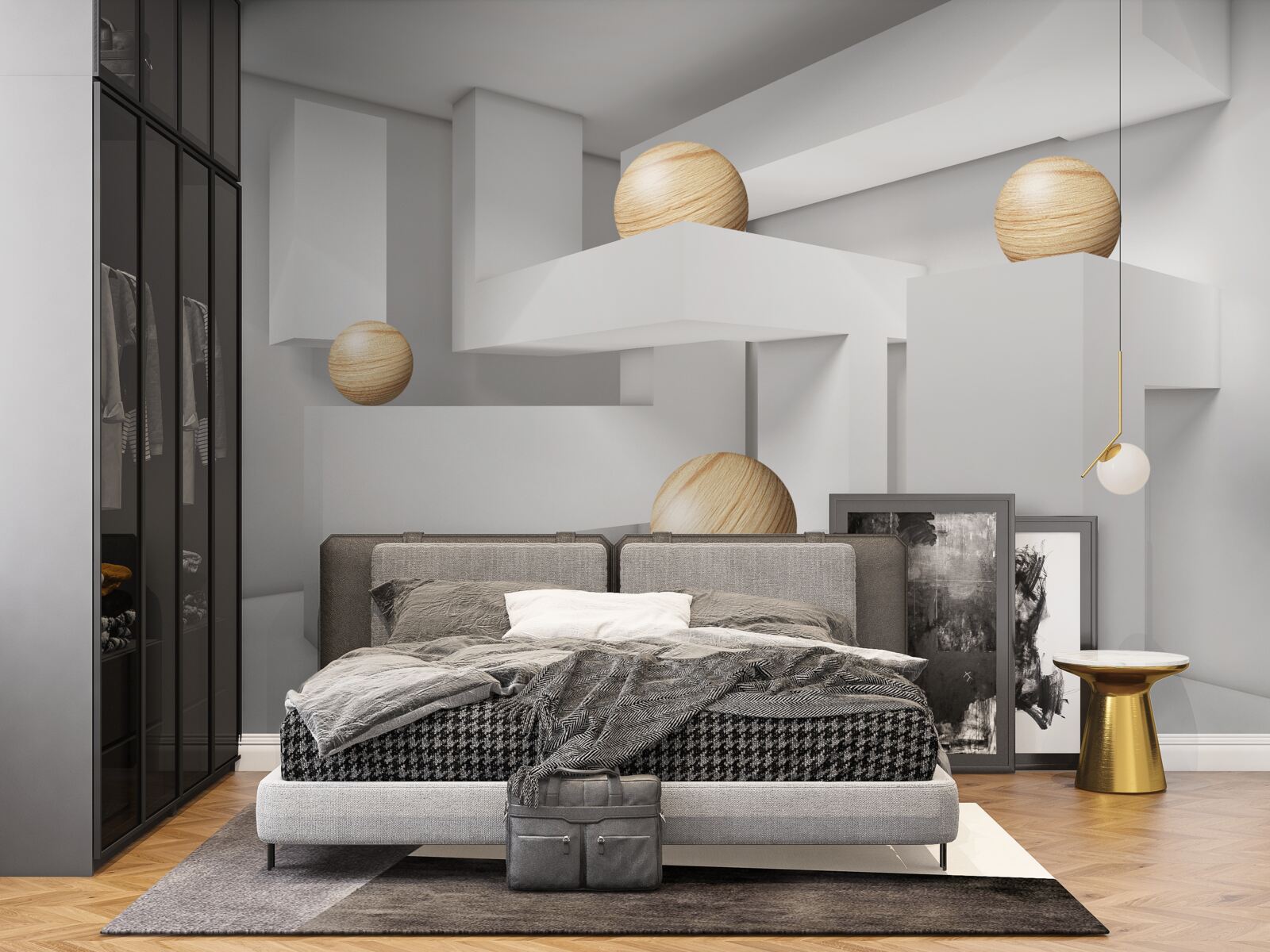 Fototapet bile de aur pe plinte