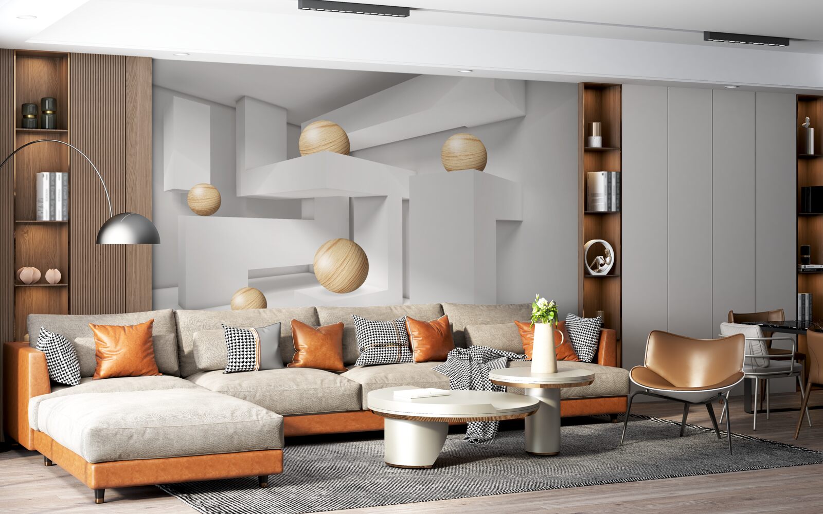 Fototapet bile de aur pe plinte