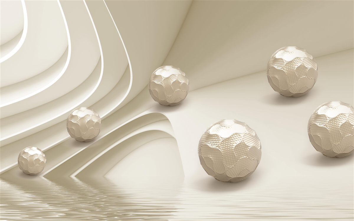 Fototapet bile fațetate care se rostogolesc la vale