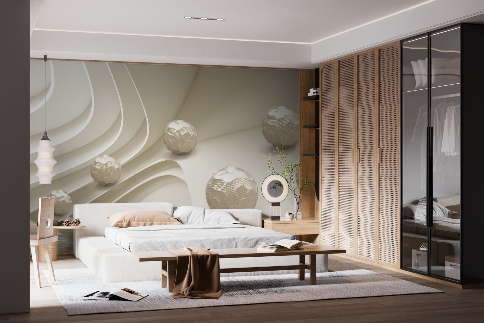 Fototapet bile fațetate care se rostogolesc la vale