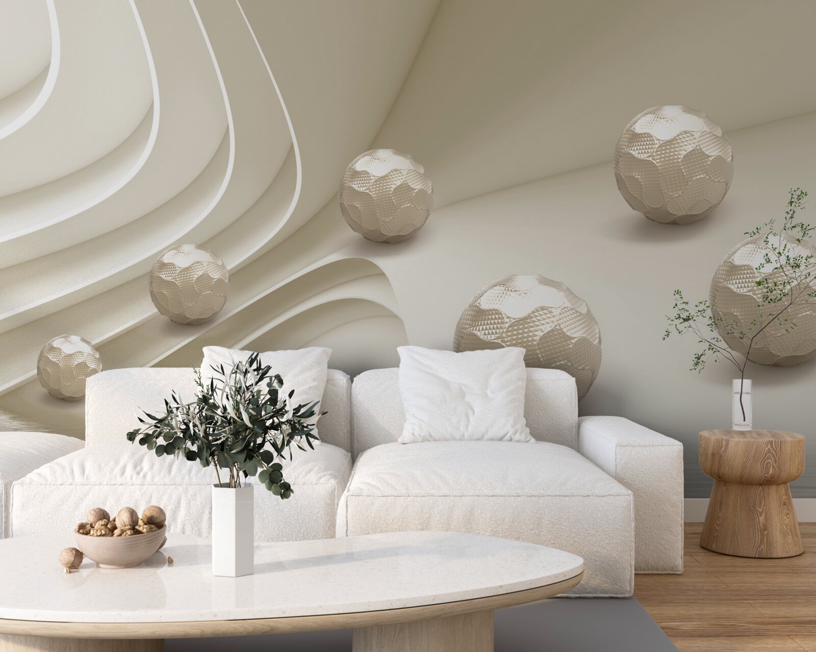 Fototapet bile fațetate care se rostogolesc la vale