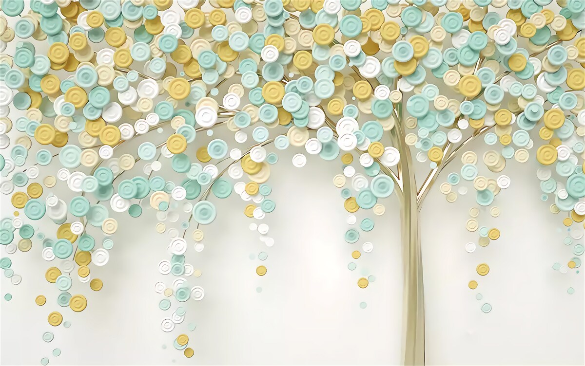 Fototapet strălucirea nuanțelor de vară pe lemn